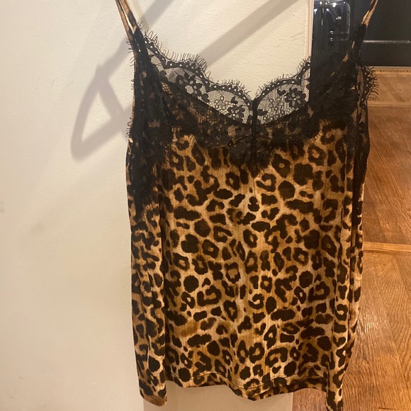 Zara | Tops | Zara Leopard Print Lace Cami Top | Poshmark